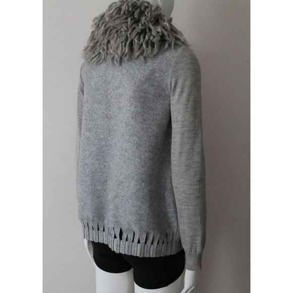 Undercover Art & Crafts 05AW Shag Felt Women's Jacket Grey Size 2 Wool Japanese - Picture 3 of 11